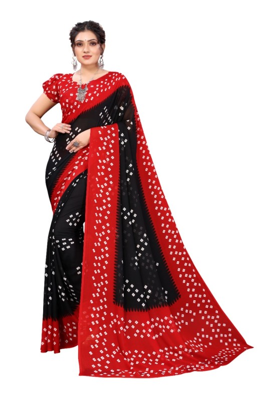 Fancy Georgette Printed Saree With blouse